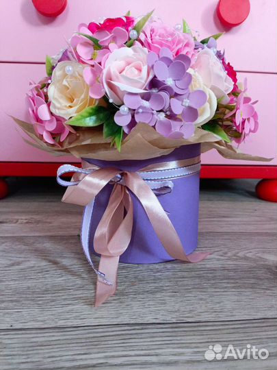 Букет из мыльных цветов