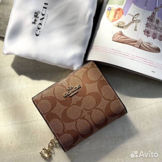 Кошелек женский coach кожа