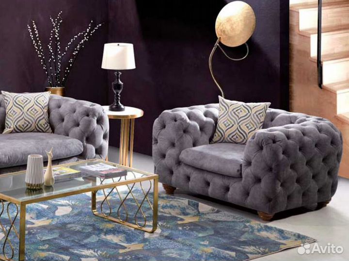 Диван Честер кожаный с фабрики 612R