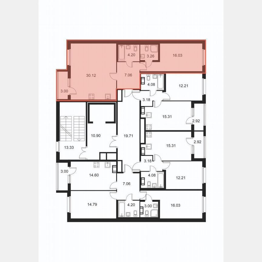 1-к. квартира, 62,2 м², 2/9 эт.