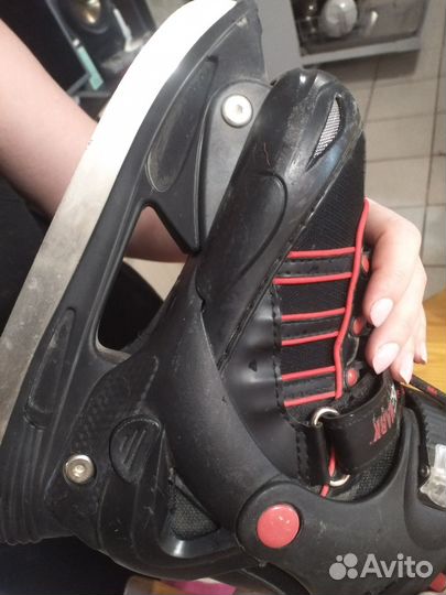 Коньки детские ледовые раздвижные 34 - 37