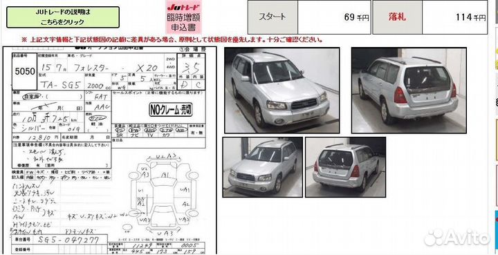 Дверь багажника Subaru Forester SG5