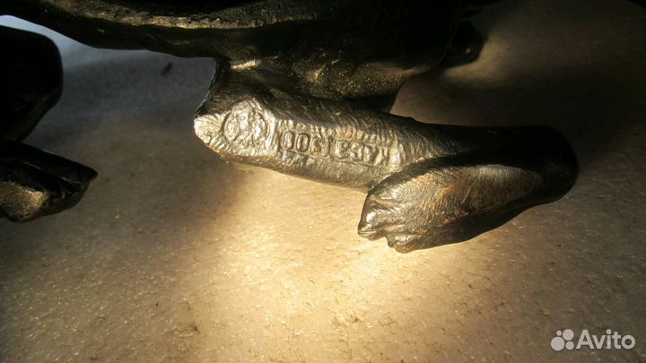 Каслинское литье,интерьер Собака поинтер1913г.оцен