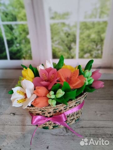 Букет альстромерий из мыла 