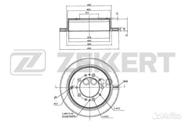 Диск торм. зад. Lexus LX570 07- Toyota Land Cr