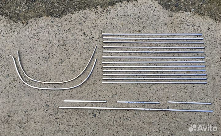 Ранние глухие хром молдинги кузова Ваз 2103, 2106