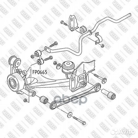 Тяга стабилизатора задняя левая/правая FP0665