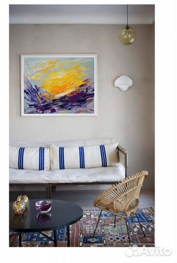 Картина маслом. Абстрактная композиция, 20х25 см