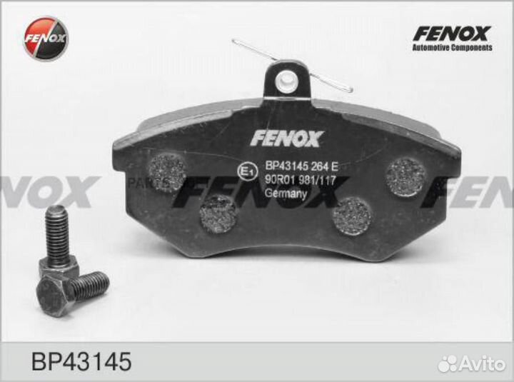 Fenox BP43145 Колодки тормозные дисковые перед прав/лев