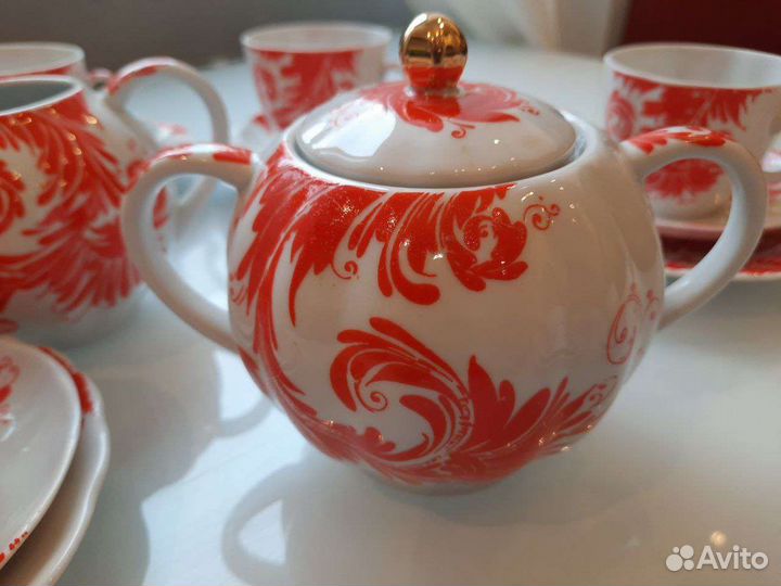 Сервиз фарфор лфз 1сорт Перо жар-птицы