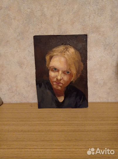 Женский портрет №3. Картон, масло, размер 22 х 30