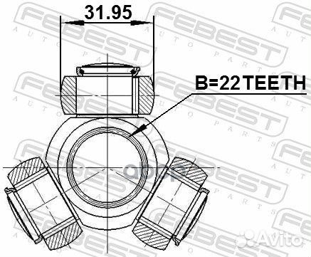 Трипоид 22X31.95 nissan fuga Y50 2004.10-2009.1