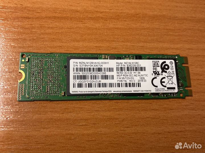 SSD M.2 2280 Samsung 128Gb mz nln128c