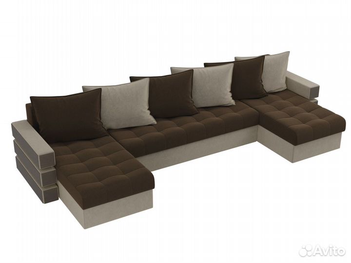 П-образный диван Венеция, Микровельвет, Модель 100