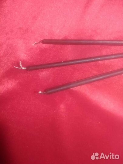 Свечи черные восковые