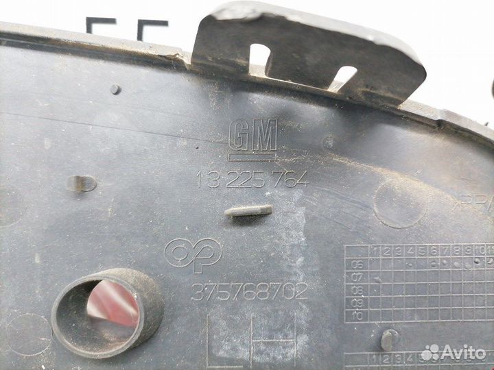 Решетка (заглушка) в бампер левая для Opel Astra H