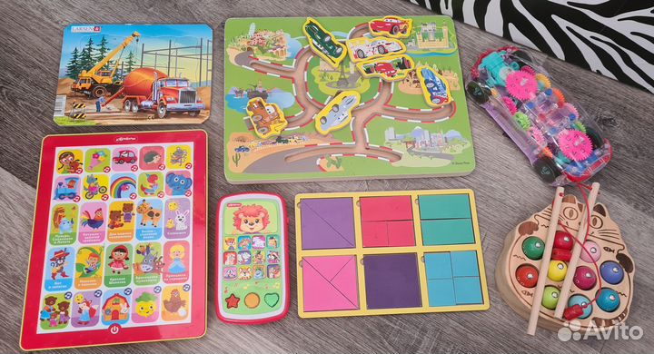 Игрушки муз., деревянный лабиринт, пазл Larsen