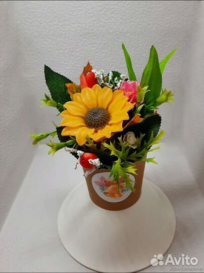 Букеты цветов учителю из мыла ручной работы