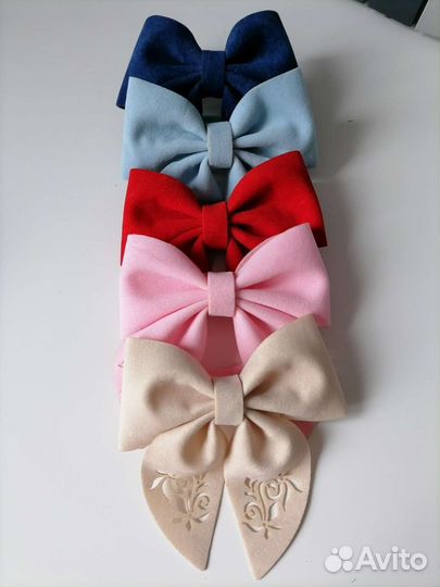 Бантики из замши