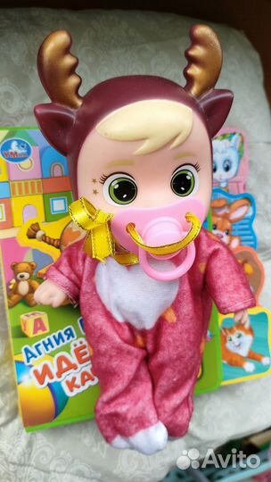 Кукла пупс интерактивная +книга мягкая стихи Барто