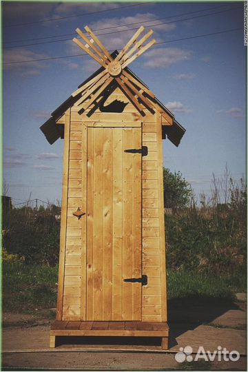 Дачный туалет с декором сах 157