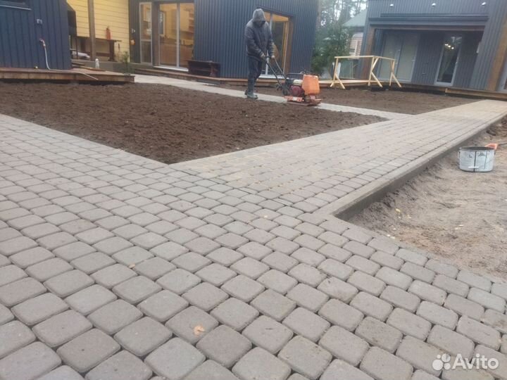 Укладка тротуарной плитки