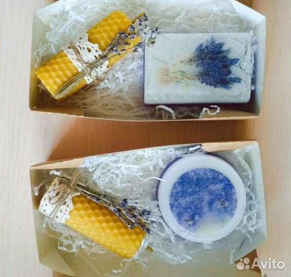 Мыло со свечой ручной работы, подарочный набор