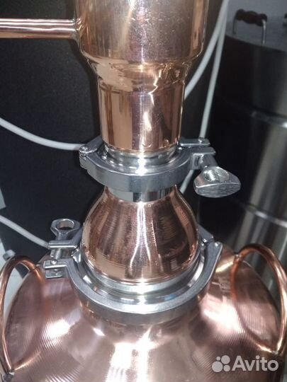 Колонный самогонный аппарат Медный 30л кламп 4