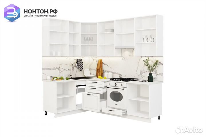 Кухня угловая Кёльн 1.6 на 2.4 м смок софт