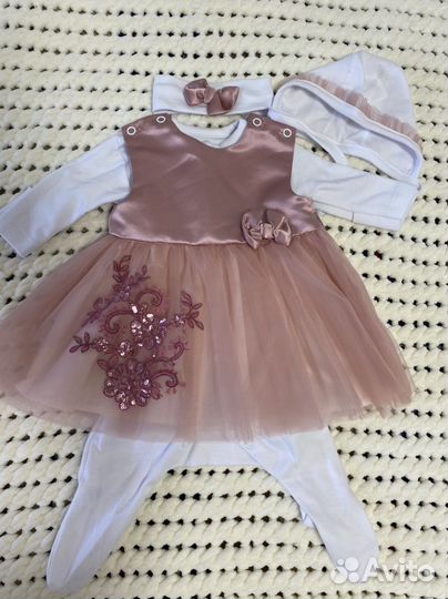 Костюмчик с платьем на выписку и фотосессию