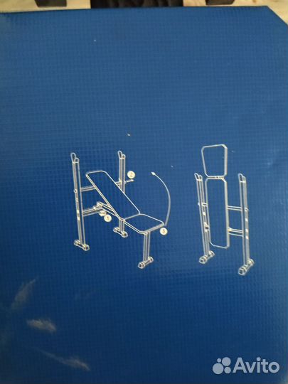 Скамья для жима со стойками и штангами