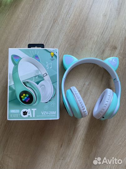 Беспроводные наушники с кошачьими ушками