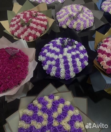 Подарок девушке букет из мыльных роз 101 55