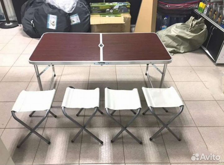 Стол складной туристический со стульями. Новый