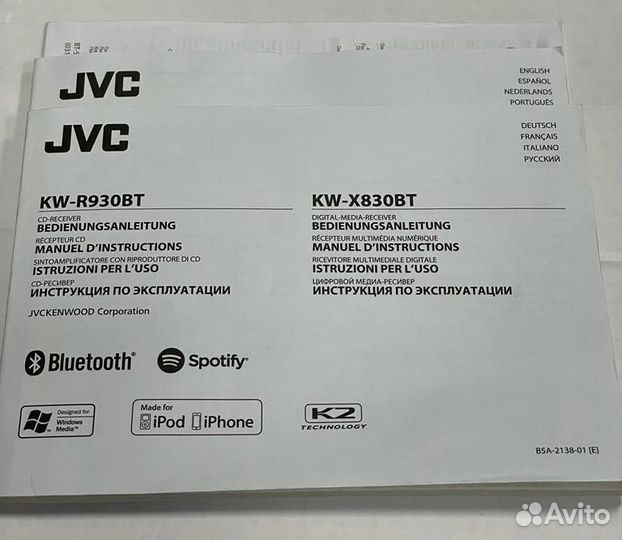 Автомагнитола JVC KW-X830BT