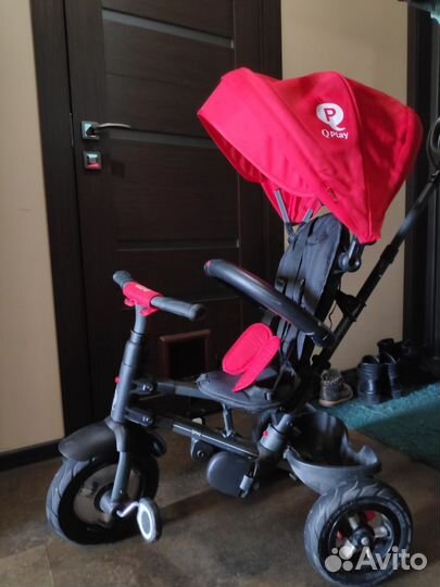 Qplay Детский трехколесный велосипед с ручкой