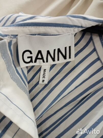 Платье-рубашка оверсайз ganni(s/m)