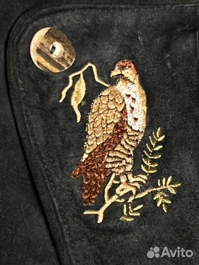 Крутая итальянская замшевая куртка, ог.120,винтаж