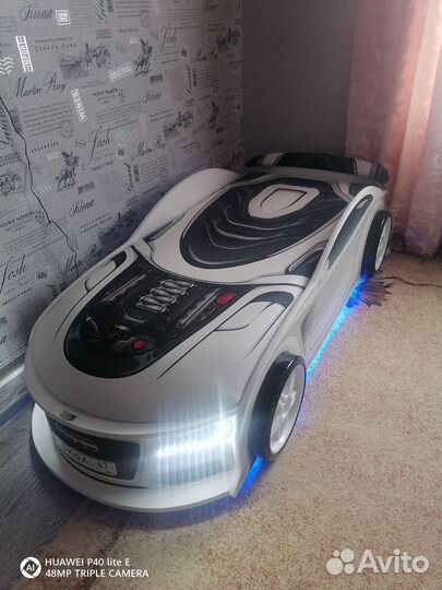 Кровать-машинка с ортопедическим основанием