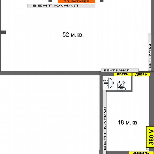 Склад, 68.5 м²