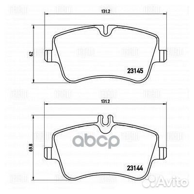 Колодки тормозные передние Mercedes C (W203) (0