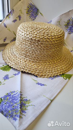 Шляпа женская соломенная канотье