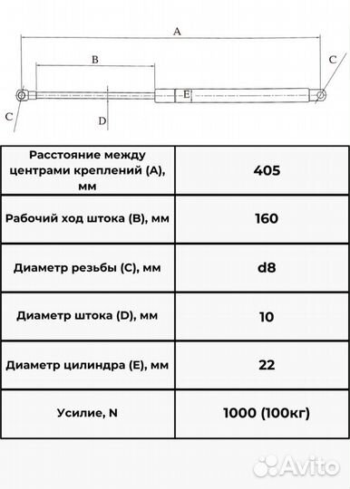 Газлифт для кровати