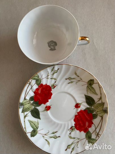 Фарфор Yamasen. Япония. Чайная пара. Тонкий фарфор