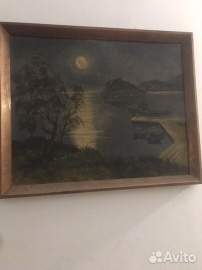 Картина маслом на холсте старинная