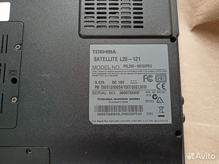 Ноутбук toshiba satellite