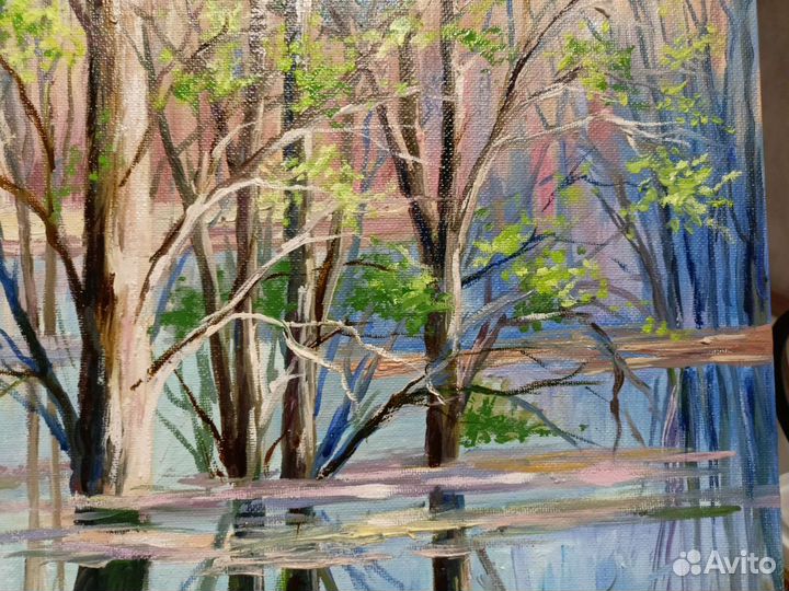 Картина маслом пейзаж Весна