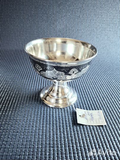 Серебряная вазочка, креманка, конфетница Кубачи