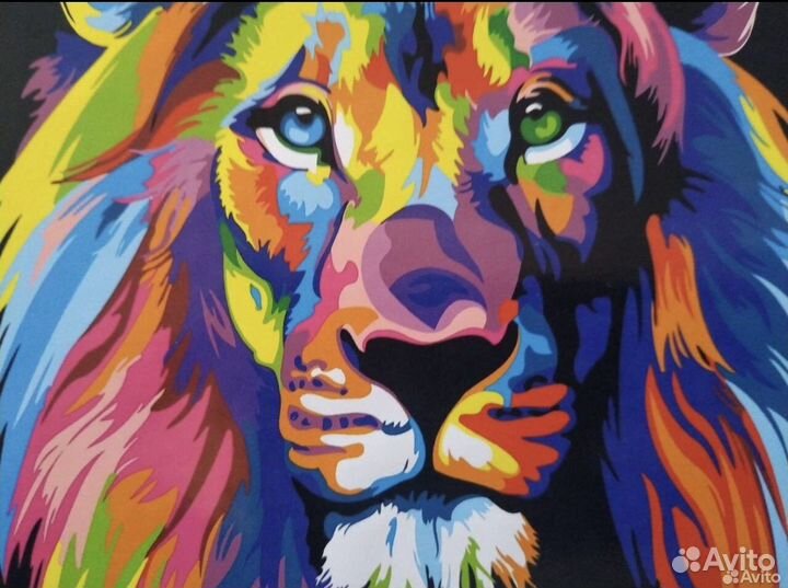 Готовая картина лев 40*50