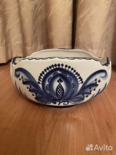 Ваза для фруктов / салатник гжель